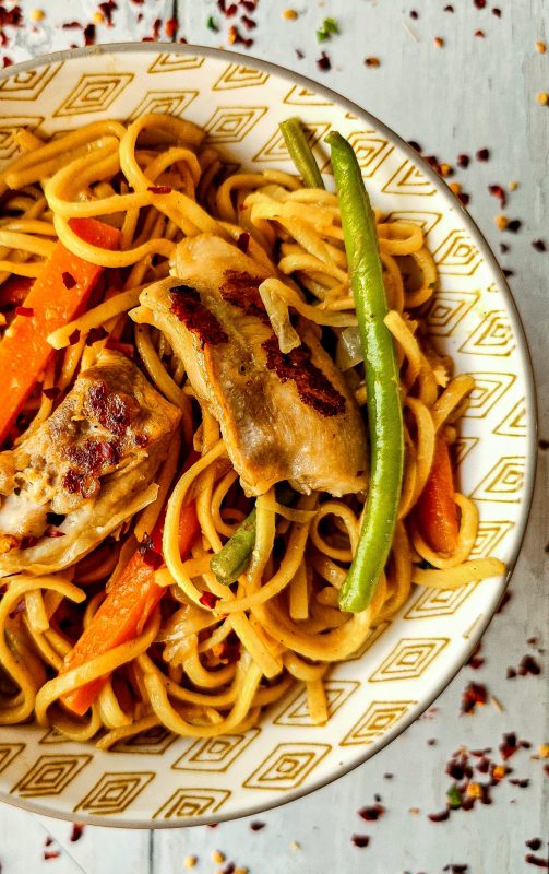 Filipino Pancit Guisado Noodles