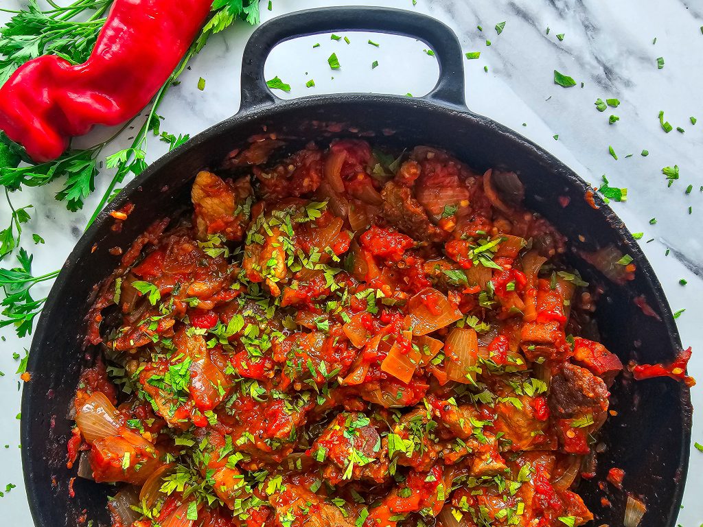 Traditional Serbian Muckalica - Served