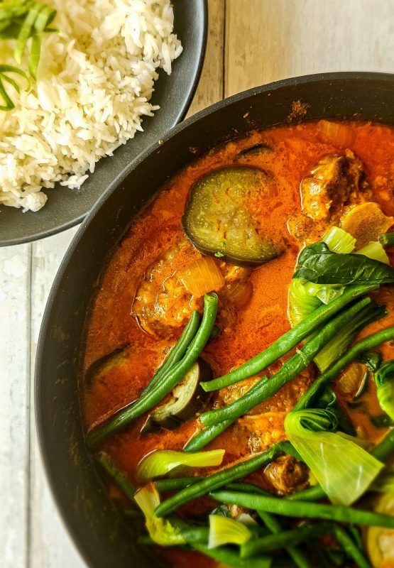Traditional Filipino Kare Kare Served
